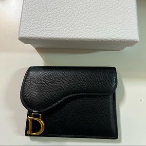 Black Dior Saddle Wallet